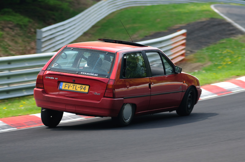 Actually that little AX is running a Peugeot 106 GTI engine with 120hp